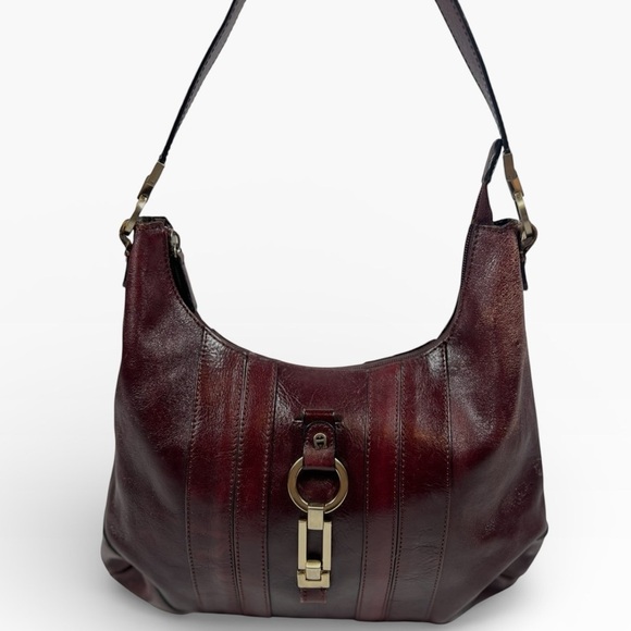 Etienne Aigner Handbags - Etienne Aigner Deep Burgundy Hobo Bag